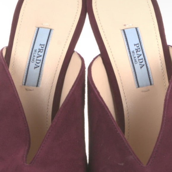 NEW PRADA SUEDE MULE  AUTHENTIC - Picture 6 of 6